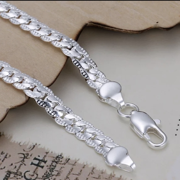 925 Sterling Silver 5MM Cuban Link Bracelet 8" - Picture 2 of 5